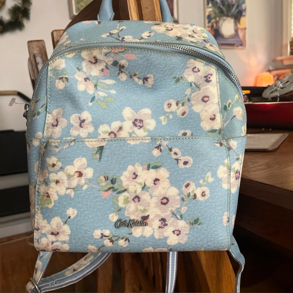 Cath Kidston Light Blue Floral Backpack